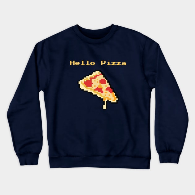 hello pizza pixel art Crewneck Sweatshirt by Giraroad